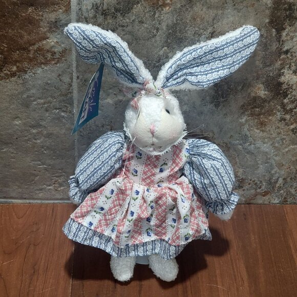 Create A Craft Stuffed Bunny Easter Rabbit Country Farm House 12" - Picture 12 of 14